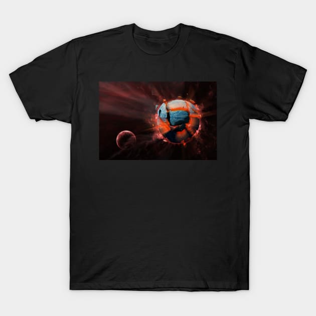 Exploding Planet T-Shirt by Packrat